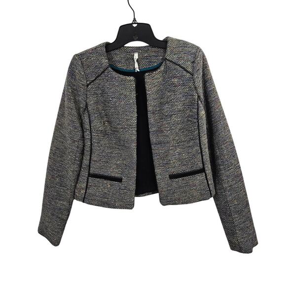 Willow & Clay Jackets & Blazers - Willow and Clay Womens Tweed Jacket Blazer Open Front Multi-Color Lined Sz Small